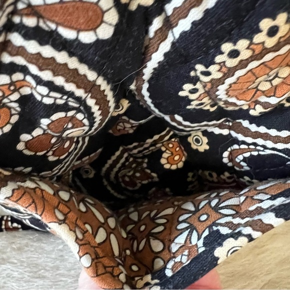 VERA BRADLEY Caffé Latte 2008 Velcro Mini Hipster Crossbody Black Brown Y2K - Picture 10 of 15